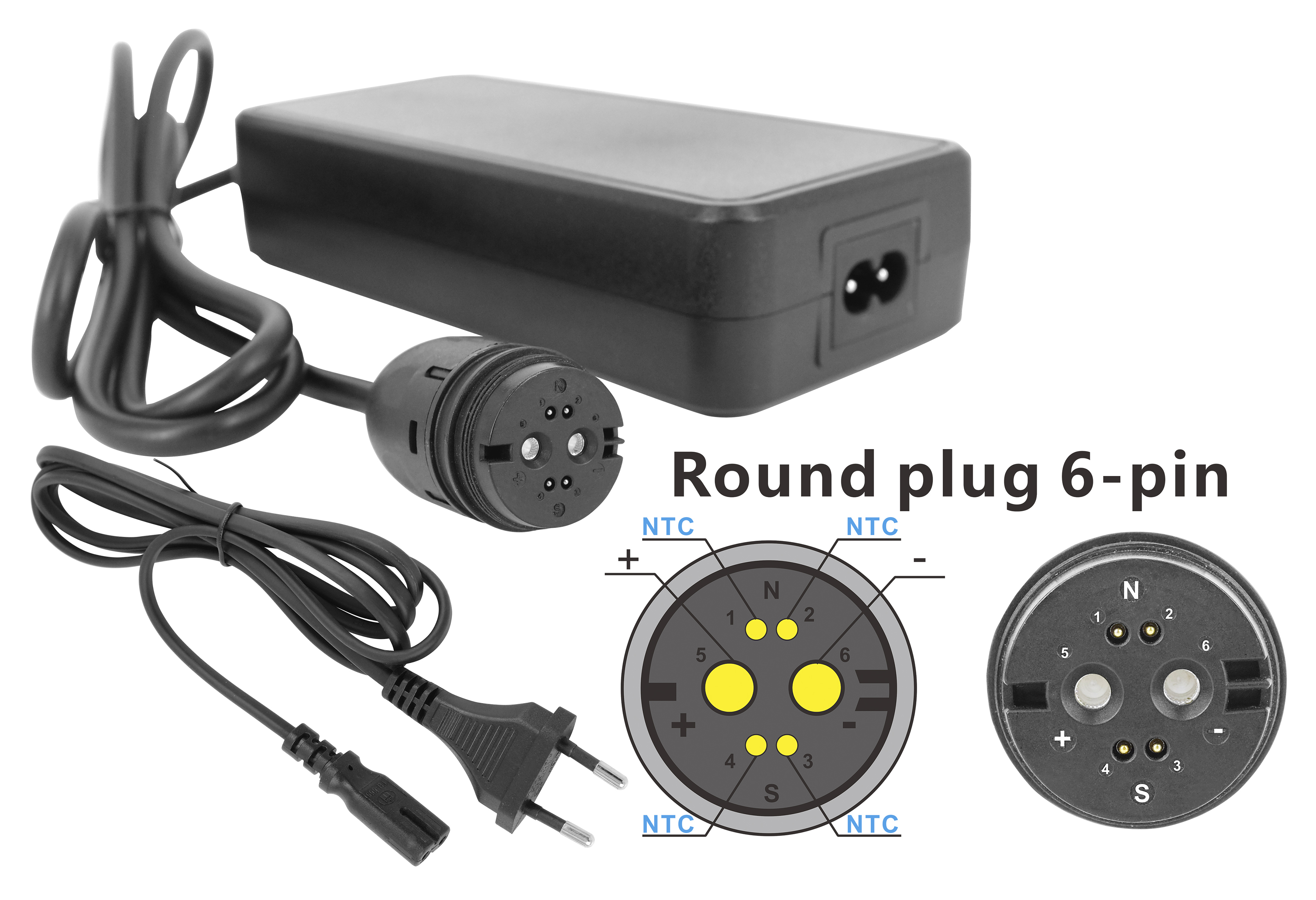 42V 2A Battery Charger with plug Rosenberger, Charger for 36V Rotwild ZEG BMZ Derby Cycle Li-Ion E-Bike battery